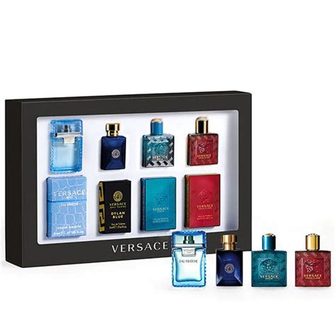 versace damenparfum miniaturen set|Versace mini perfume set men's.